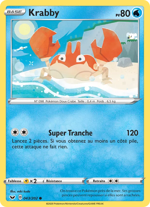 Carte Krabby 43/202 – Épée et Bouclier