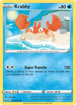 Carte Krabby 43/202 – Épée et Bouclier