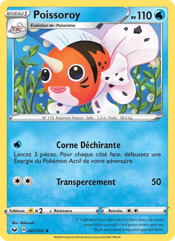Carte Poissoroy 47/202 – Épée et Bouclier