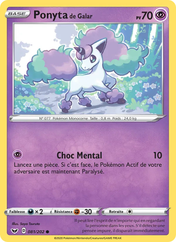 Carte Ponyta de Galar 81/202 – Épée et Bouclier