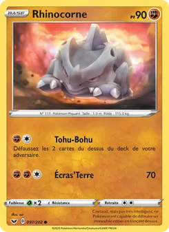 Carte Rhinocorne 97/202 – Épée et Bouclier