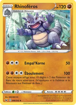 Carte Rhinoféros 98/202 – Épée et Bouclier