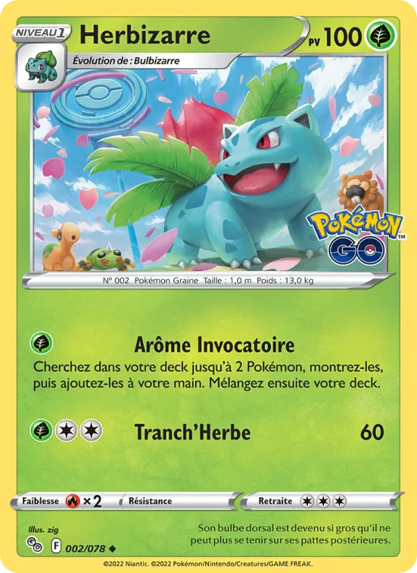 Carte Herbizarre 002/078 – Pokémon GO