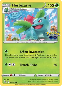 Carte Herbizarre 002/078 – Pokémon GO