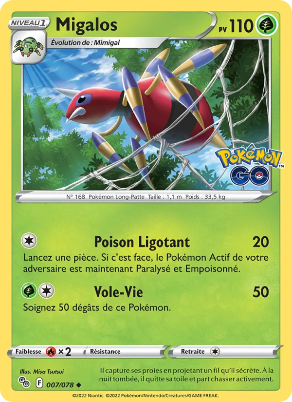 Carte Migalos 007/078 – Pokémon GO