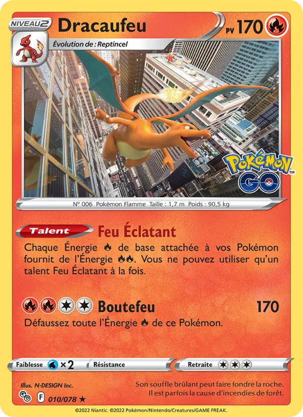 Carte Dracaufeu 010/078 – Pokémon GO