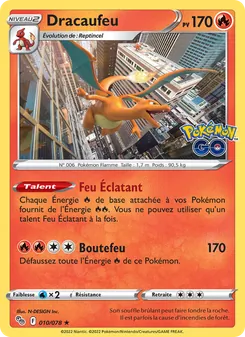 Carte Dracaufeu 010/078 – Pokémon GO