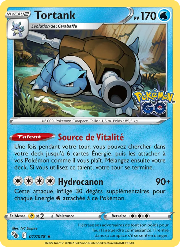 Carte Tortank 017/078 – Pokémon GO