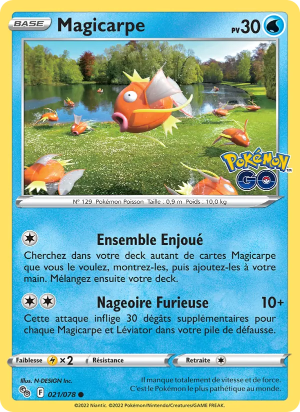 Carte Magicarpe 021/078 – Pokémon GO
