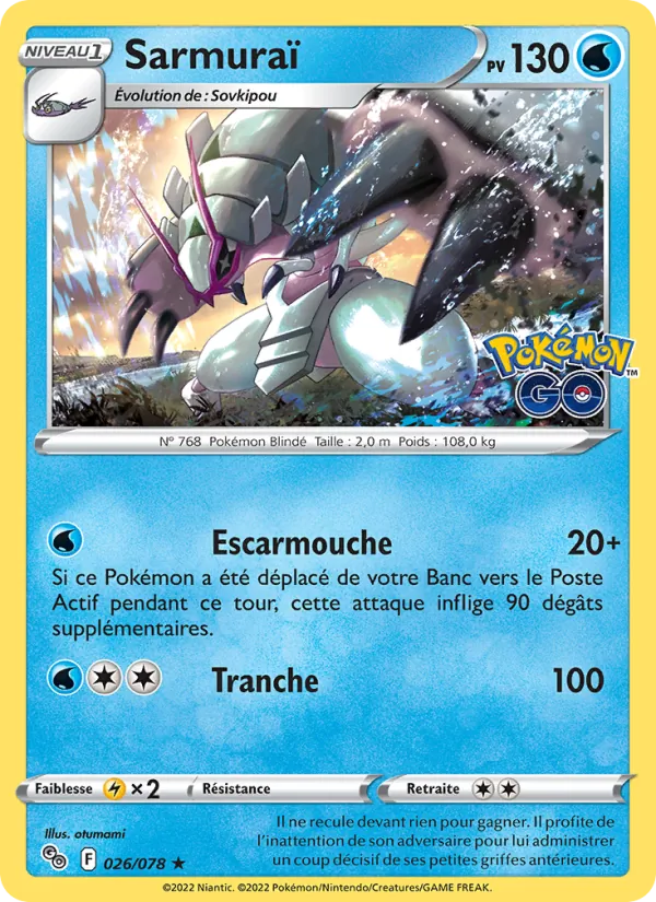 Carte Sarmuraï 026/078 – Pokémon GO