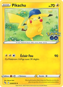 Carte Pikachu 028/078 – Pokémon GO