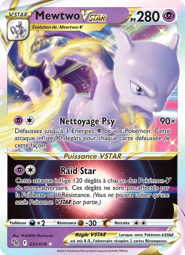 Carte Mewtwo VSTAR 031/078 – Pokémon GO