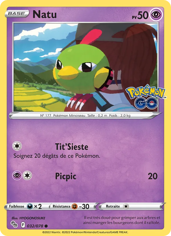 Carte Natu 032/078 – Pokémon GO