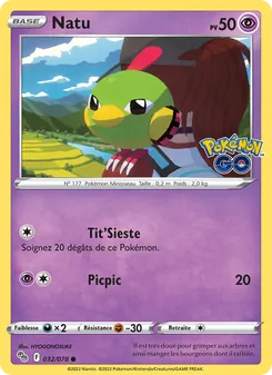 Carte Natu 032/078 – Pokémon GO