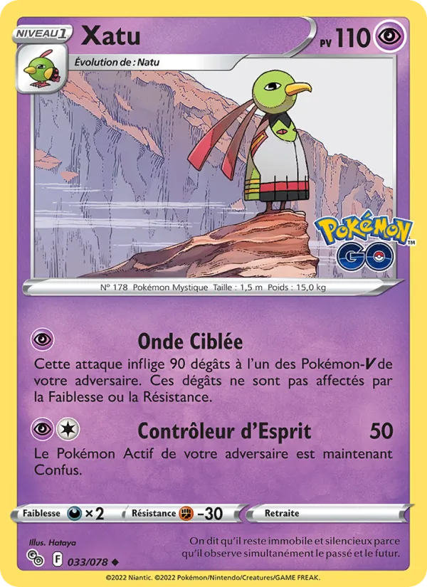Carte Xatu 033/078 – Pokémon GO