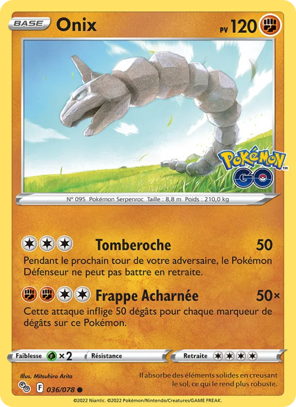 Carte Onix 036/078 – Pokémon GO