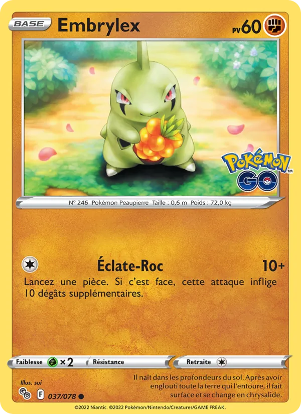 Carte Embrylex 037/078 – Pokémon GO