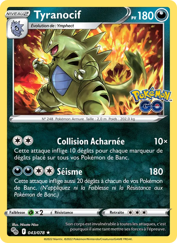 Carte Tyranocif 043/078 – Pokémon GO