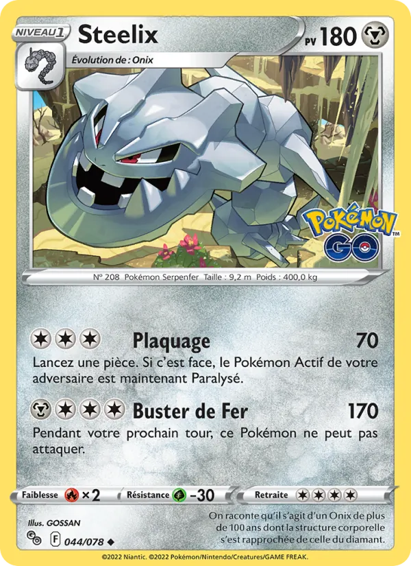 Carte Steelix 044/078 – Pokémon GO