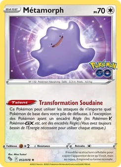 Carte Métamorph 053/078 – Pokémon GO