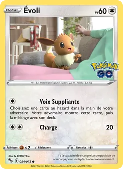 Carte Évoli 054/078 – Pokémon GO