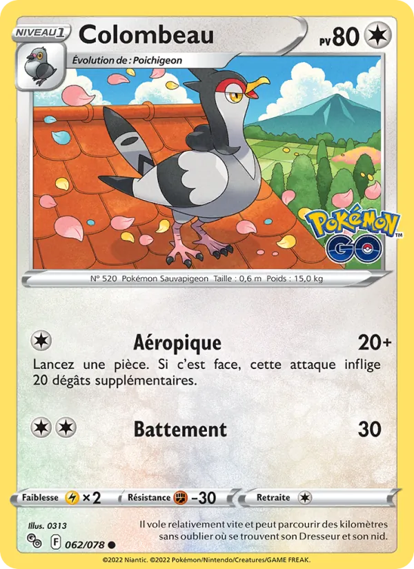 Carte Colombeau 062/078 – Pokémon GO