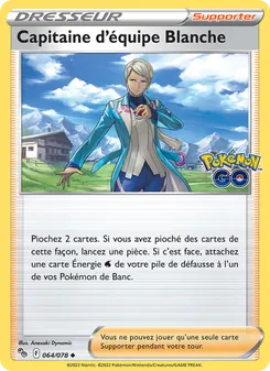 Carte Capitaine d'équipe Blanche 064/078 – Pokémon GO