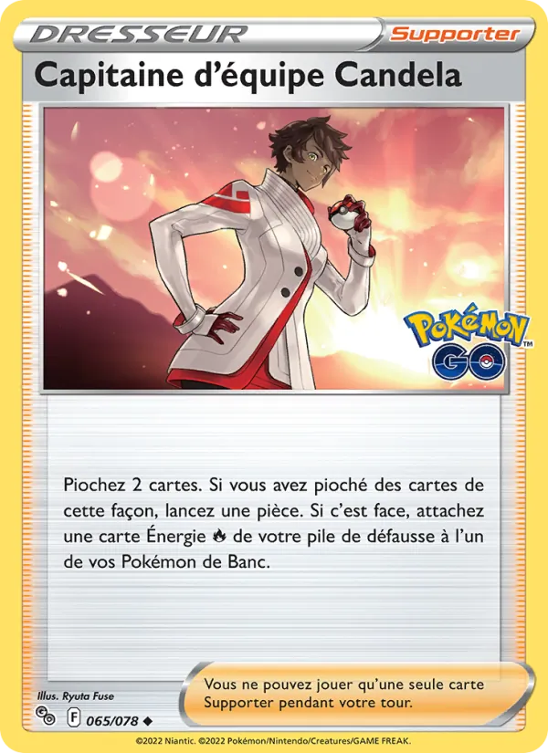 Carte Capitaine d'équipe Candela 065/078 – Pokémon GO