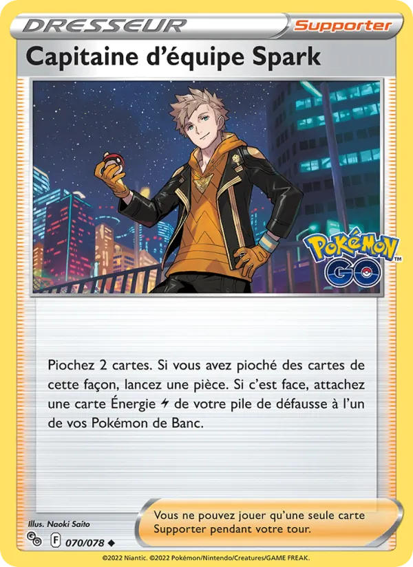 Carte Capitaine d'équipe Spark 070/078 – Pokémon GO