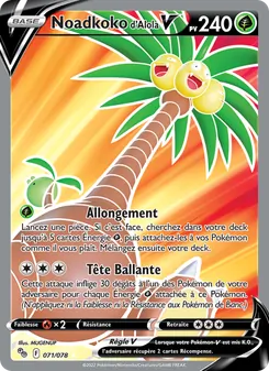Carte Noadkoko d'Alola V 071/078 – Pokémon GO