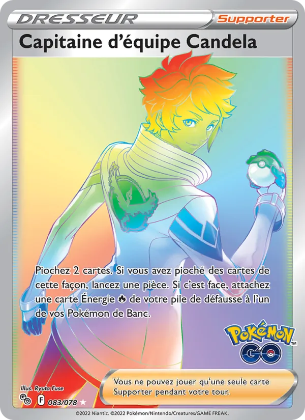Carte Capitaine d'équipe Candela 083/078 – Pokémon GO