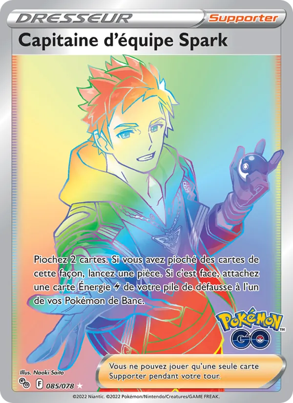 Carte Capitaine d'équipe Spark 085/078 – Pokémon GO