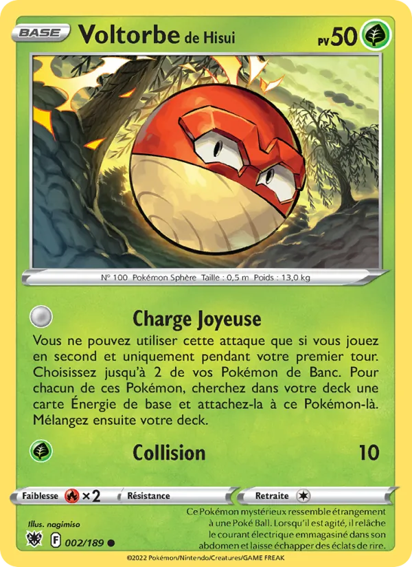 Carte Voltorbe de Hisui 002/189 – Astres Radieux