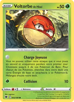 Carte Voltorbe de Hisui 002/189 – Astres Radieux