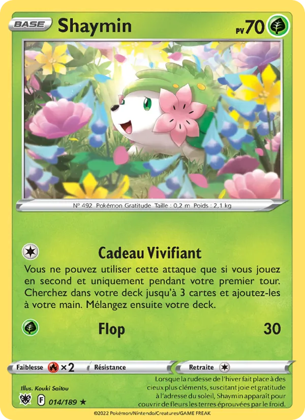 Carte Shaymin 014/189 – Astres Radieux