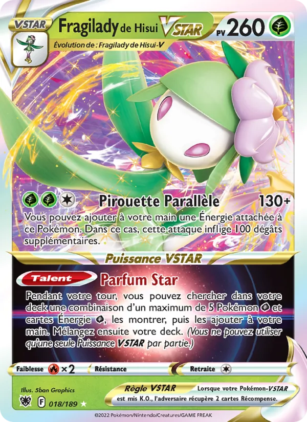 Carte Fragilady de Hisui VSTAR 018/189 – Astres Radieux