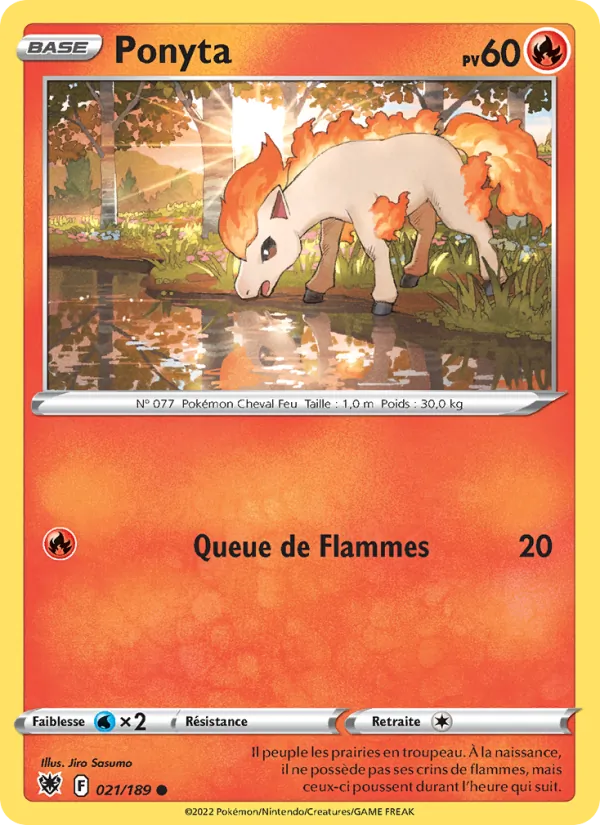 Carte Ponyta 021/189 – Astres Radieux