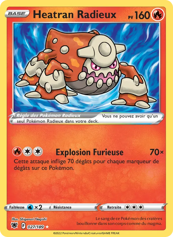 Carte Heatran Radieux 027/189 – Astres Radieux