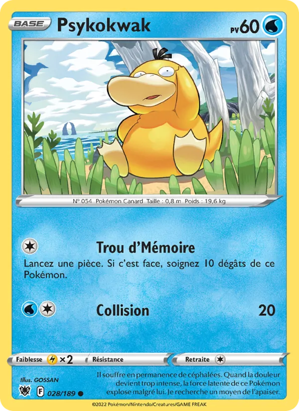 Carte Psykokwak 028/189 – Astres Radieux
