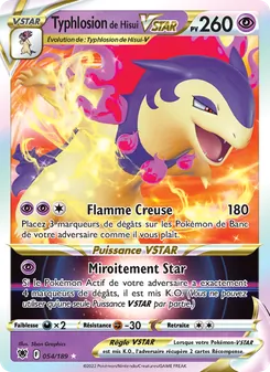 Carte Typhlosion de Hisui VSTAR 054/189 – Astres Radieux