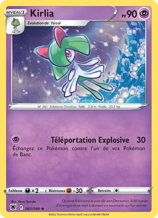 Carte Kirlia 061/189 – Astres Radieux