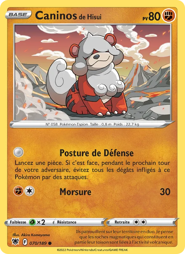 Carte Caninos de Hisui 070/189 – Astres Radieux