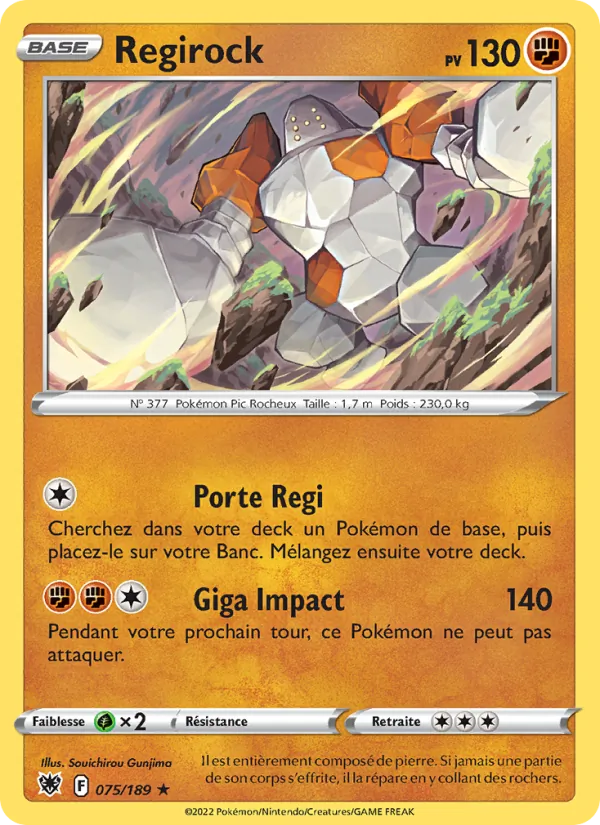 Carte Regirock 075/189 – Astres Radieux