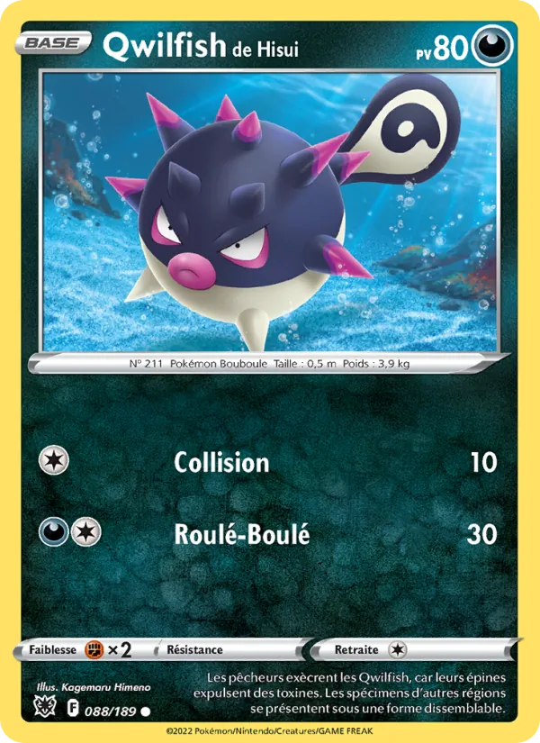 Carte Qwilfish de Hisui 088/189 – Astres Radieux