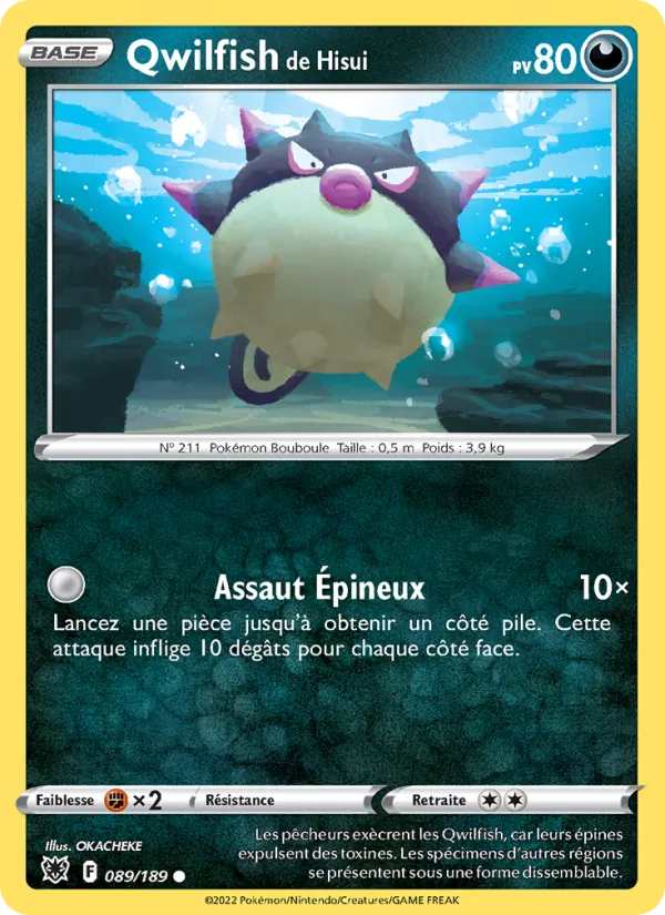 Carte Qwilfish de Hisui 089/189 – Astres Radieux