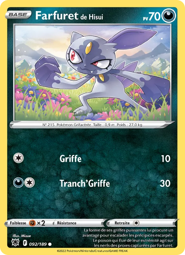 Carte Farfuret de Hisui 092/189 – Astres Radieux
