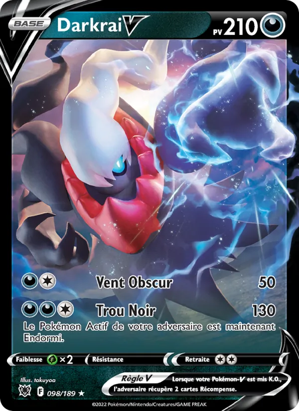 Carte Darkrai V 098/189 – Astres Radieux
