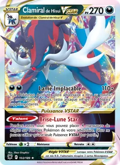 Carte Clamiral de Hisui VSTAR 102/189 – Astres Radieux