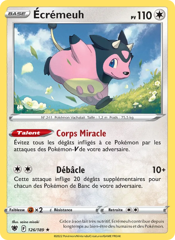 Carte Écrémeuh 126/189 – Astres Radieux