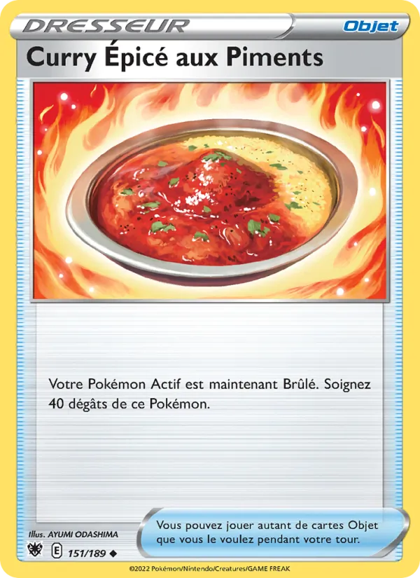 Carte Curry Épicé aux Piments 151/189 – Astres Radieux